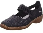 Rieker Slipper echtes Leder blau 36 EU