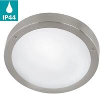 Wandleuchte EGLO "VENTO 1 Wandlampe, Edelstahl und Glas, IP44, Au&szlig;enlampe, Garten,