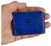 BRANCO Mini Geldbörse Sehr Kleine Geldbörse / Mini Portemonnaie, Leder Azur-Blau,