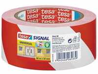 tesa Signal Universal Markierungsklebeband 66 m x 50 mm, rot-weiß