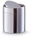 Zeller Present Badaccessoire-Set Tischabfalleimer, Edelstahl, silber, 1000 ml,...