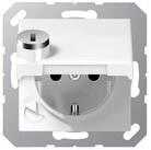 JUNG LED Baustrahler Jung SCHUKO-Steckdose 16A 250V Klappdeckel AS 1520 BFKLSL WW