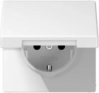 Jung Elektro Steckdose Jung LS1520KIKLWW SCHUKO Steckdose Klappdeckel...