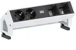Bachmann DESK2 2x Schutzkontakt 2x ABD GST18 Inox Steckdosenleiste (Kabell&auml;nge...