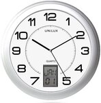 unilux Uhr Wanduhr Instinct silber