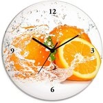 Artland Wanduhr Orange mit Spritzwasser (wahlweise mit Quarz- oder Funkuhrwerk,