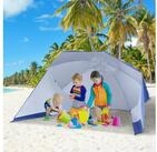 Outsunny Sonnenschirm Strandmuschel, Metall, Polyester mit Silberbeschichtung,...