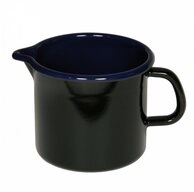 Riess Milchtopf Riess Milchtopf 16cm schwarz-kobaltblau Classic Emaille
