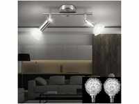 GLOBO Decken Strahler Wohn Zimmer Wand Lampe silber Spots beweglich im Set...