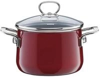 Riess Fleischtopf NOUVELLE Fleischtopf mit Glasdeckel 2 l Rot