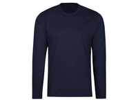 Trigema T-Shirt TRIGEMA Langarmshirt aus 100% Baumwolle (1-tlg), blau