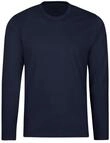 T-Shirt TRIGEMA "TRIGEMA Langarmshirt aus 100% Baumwolle", Damen, Gr. L, blau (navy),