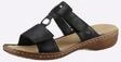 Pantolette RIEKER, Damen, Gr. 41, schwarz, Lederimitat, Schuhe Pantolette
