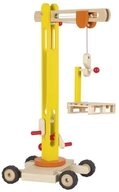 goki Spielzeug-Kran Drehkran, 64 cm, Gelb, aus Holz, f&uuml;r Kinder ab 3 Jahren