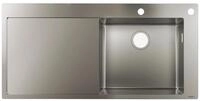 hansgrohe K&uuml;chensp&uuml;le S71, Einbausp&uuml;le S717-F450 mit Abtropffl&auml;che links -