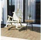 Outsunny Schaukelstuhl Gartenstuhl mit Armlehne, wetterfest (Schwingsessel, 1...