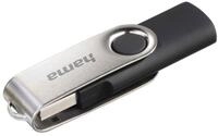 Hama Rotate, USB 2.0, Schwarz/Silber USB-Stick (USB 2.0)
