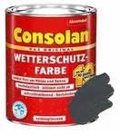 Consolan Holzschutzlasur Consolan Wetterschutz-Farbe 0,75 L schiefer grau