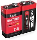 ANSMANN AG Rauchmelder Alkaline Batterie 9V E-Block, 2 St&uuml;ck Batterie