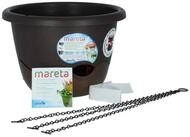 PLASTIA Blumenampel Mareta 30 Braun/Bronze mit Erdbew&auml;sserung