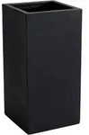 VIVANNO Pflanzk&uuml;bel Fiberglas BLOCK S&auml;ule - Anthrazit Matt (1 St), 40x40x80 cm