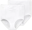 Maxislip SCHIESSER "Cotton Essentials", Damen, Gr. 36, wei&szlig;, Feinripp, Obermaterial: