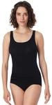 Tanktop SCHIESSER "Luxury", Damen, Gr. 38, schwarz, Rippware, Obermaterial: 100%