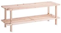 Zeller Present Regal Schuhregal m. 2 Ablagen, Nadelholz, 80 x 26 x 29,5 cm