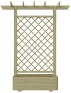 vidaXL Pergola, mit Pflanzkasten 162x56x204 cm Holz