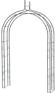 Siena Garden Rosenbogen Rosenbogen Oxford, Metall anthrazit 150 x 36 x 250 cm,...