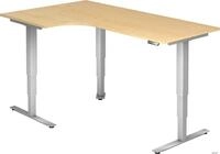 HAMMERBACHER Schreibtisch Schreibtisch 200x120x62-127cm Ahorn/silber elektrisch
