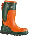 Sicherheitsschuh CRAFTLAND "Waldarbeiterstiefel ULME" Gr. 43, orange (orange, gr&uuml;n),