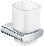 Keuco Zahnputzbecher Elegance, Glashalter mit Echtkristall-Mundglas - Verchromt...