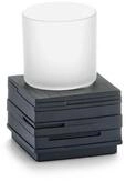 Zeller Present Becher Zahnputzbecher "Schiefer, Polyresin/Glas satiniert,...