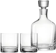 LEONARDO Gl&auml;ser-Set AMBROGIO, 3-tlg., Glas, (1 Karaffe, 2 Whiskygl&auml;ser), 3-teilig