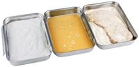 CHG Panierschale Panier-Set, 3-tlg., Profi Edelstahl, 23x15x3 cm,