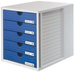 HAN-B&uuml;roger&auml;te Schubladenbox HAN 1450 Schubladenbox SYSTEMBOX A4 - grau/blau