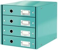 LEITZ Briefablage LEITZ Schubladenbox Click & Store, eisblau, DIN A4 mit 4 Schubladen