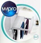 Wpro Waschmaschinenunterschrank SKP101 Stapelkit mit ausziehbarem Trockenregal -