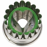ST&Auml;DTER Ausstechform Linzer Herz mit Auswerfer &Oslash; 4.8 cm, Edelstahl