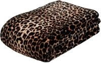 Wohndecke Leopard, G&ouml;zze, mit gedrucktem Motiv, Kuscheldecke