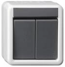 GIRA Gira KNX Taster BA 2fach grau AP 1Punkt 516130 Wandtaster