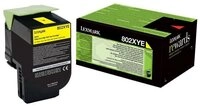 Lexmark Tonerpatrone 802XYE Toner gelb