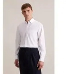 seidensticker Businesshemd Schwarze Rose Regular 1/1 Button-Down-Kragen Uni wei&szlig; S