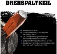 Beil HALDER Drehspaltkeil L&auml;nge 260 mm / Schneidl&auml;nge 50 mm inkl. Transport