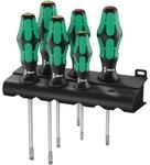Wera Schraubendreher 334/6 Schraubendrehersatz 6 tlg., (Set), inkl. praktischem...