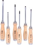 KS Tools Schraubendreher ERGOTORQUE WOODmax Schlag-Schraubendreher-Satz, 6-tlg