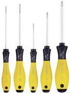 Wiha Schraubendreher Schraubendreher Set SoftFinish&reg; ESD Schlitz, Phillips...