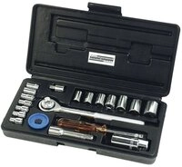 Br&uuml;der Mannesmann Werkzeuge Steckschl&uuml;ssel Steckschl&uuml;sselsatz 1/4&Prime;&Prime; +3/8&Prime;
