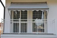 ANGERER Freizeitm&ouml;bel GmbH Klemmmarkise grau gestreift 300 cm Markise Balkon